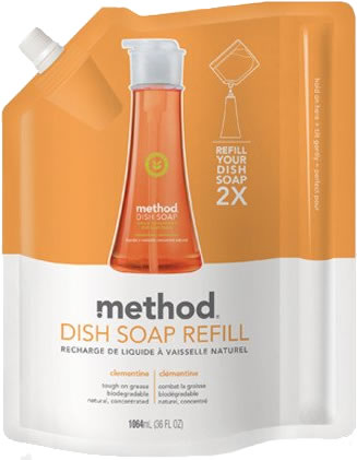 method home sg dish refill clementine